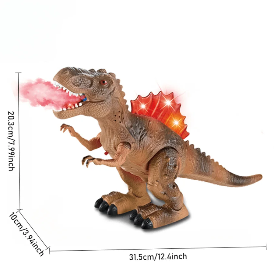 Spray Mecánico Dinosaurio Eléctrico Juguete Eléctrico Universal Simulación Mecánica Spray Tiranosaurio Rex con Luces y Música