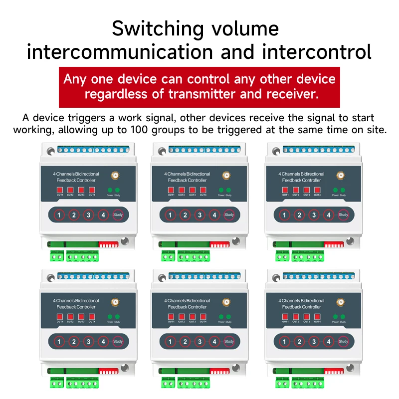 Imagem -06 - Comutação Receptor Módulo de Transmissão sem Fio Par Transmissão Interruptor Remoto Relé Industrial Controle Remoto Lora Controlador