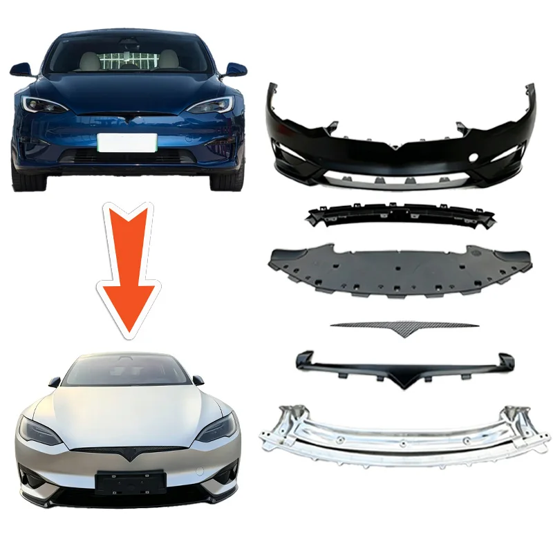 Trending 2024 Bumper Body Kit for  Model S Plaid 2022 2026 Aerodynamic Plaid Style Exterior Modification Hot Sale