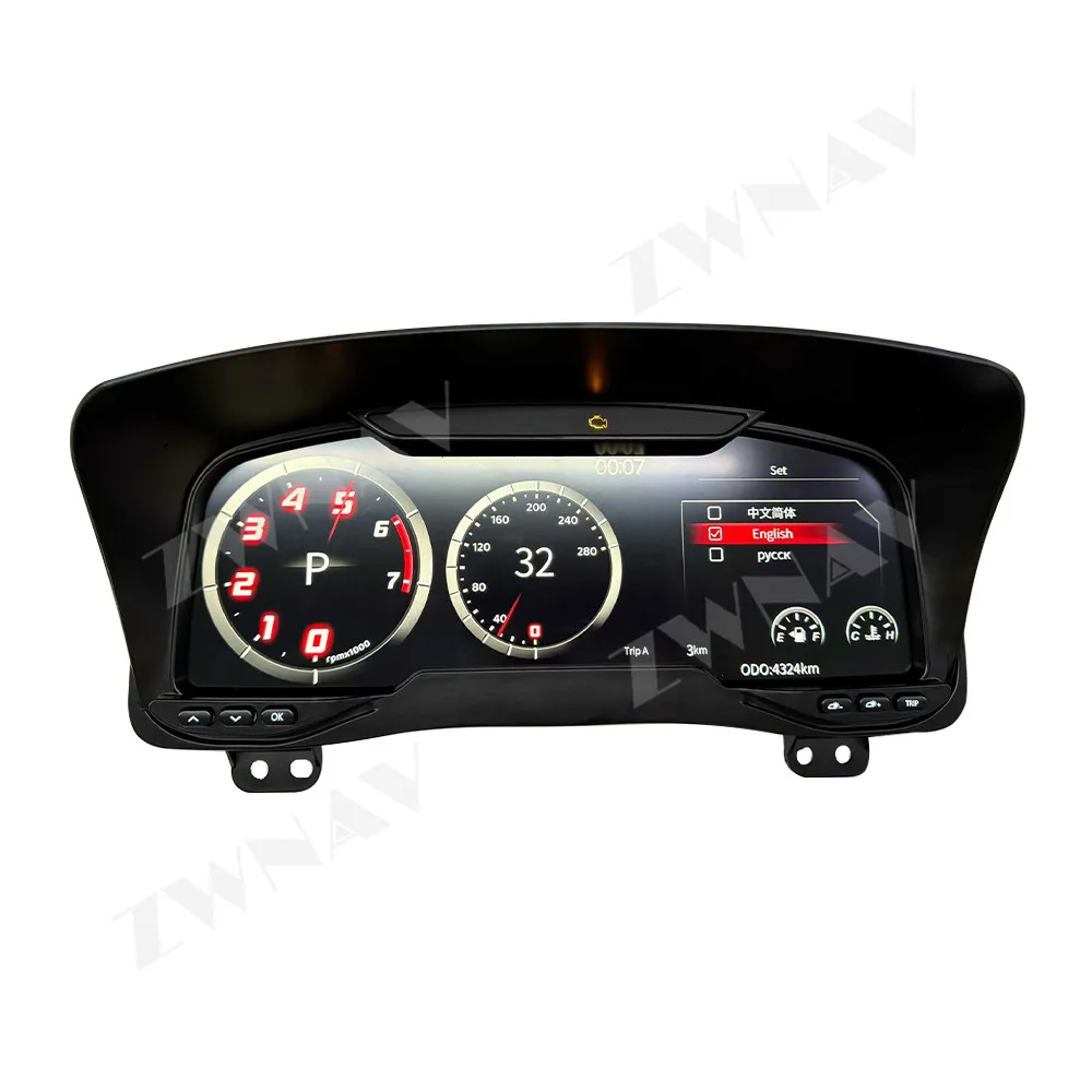 12.3 Inch Upgrade Dashboard For Hummer H3 2005-2010 LCD Instrument Panel Virtual Driving Display Full LCD Screen Plug-play