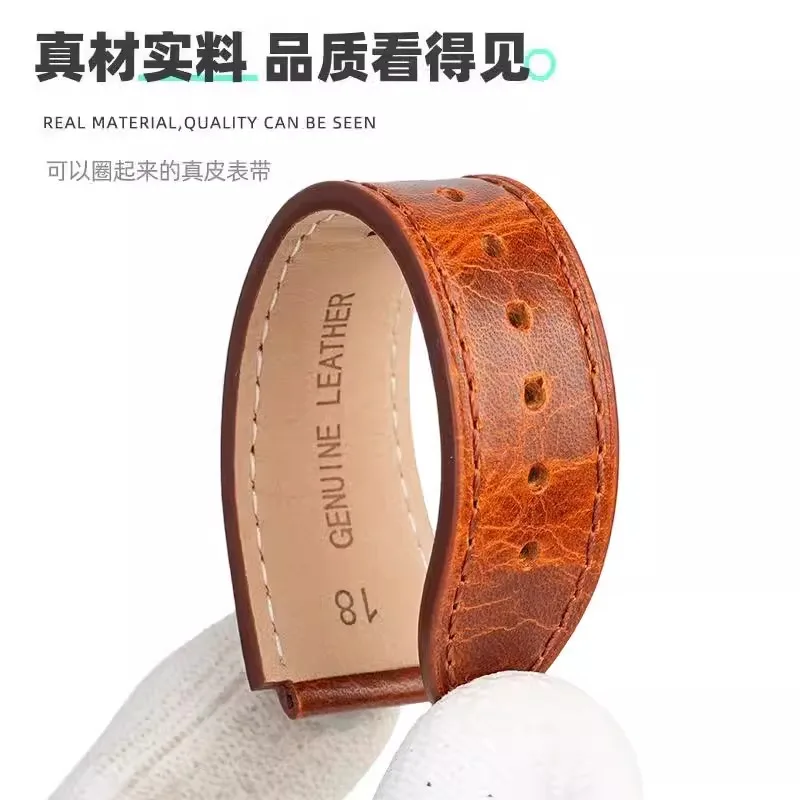 Ремешок для часов из натуральной кожи в стиле ретро для Casio AE1200 AE1300 A158W/A168 W-216H, винтажный ремешок для часов с выпуклым ртом, мужской браслет 18 мм