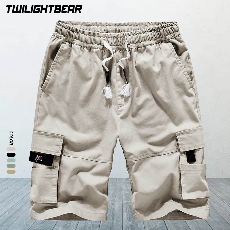 Summer Men\'s Cargo Shorts 8XL Plus Size Beach shorts Multi Pocket Pure Cotton Streetwear Casual Shorts Men Clothing AF901