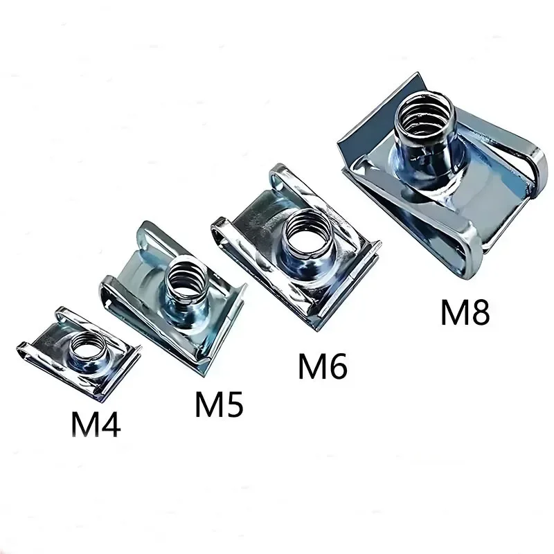 10/20pcs U Type Clips Set with Thread M6 M5 M4 M8 8mm 5mm 6mm 4mm Reed Nuts for Car Motorcycle Scooter ATV Moped