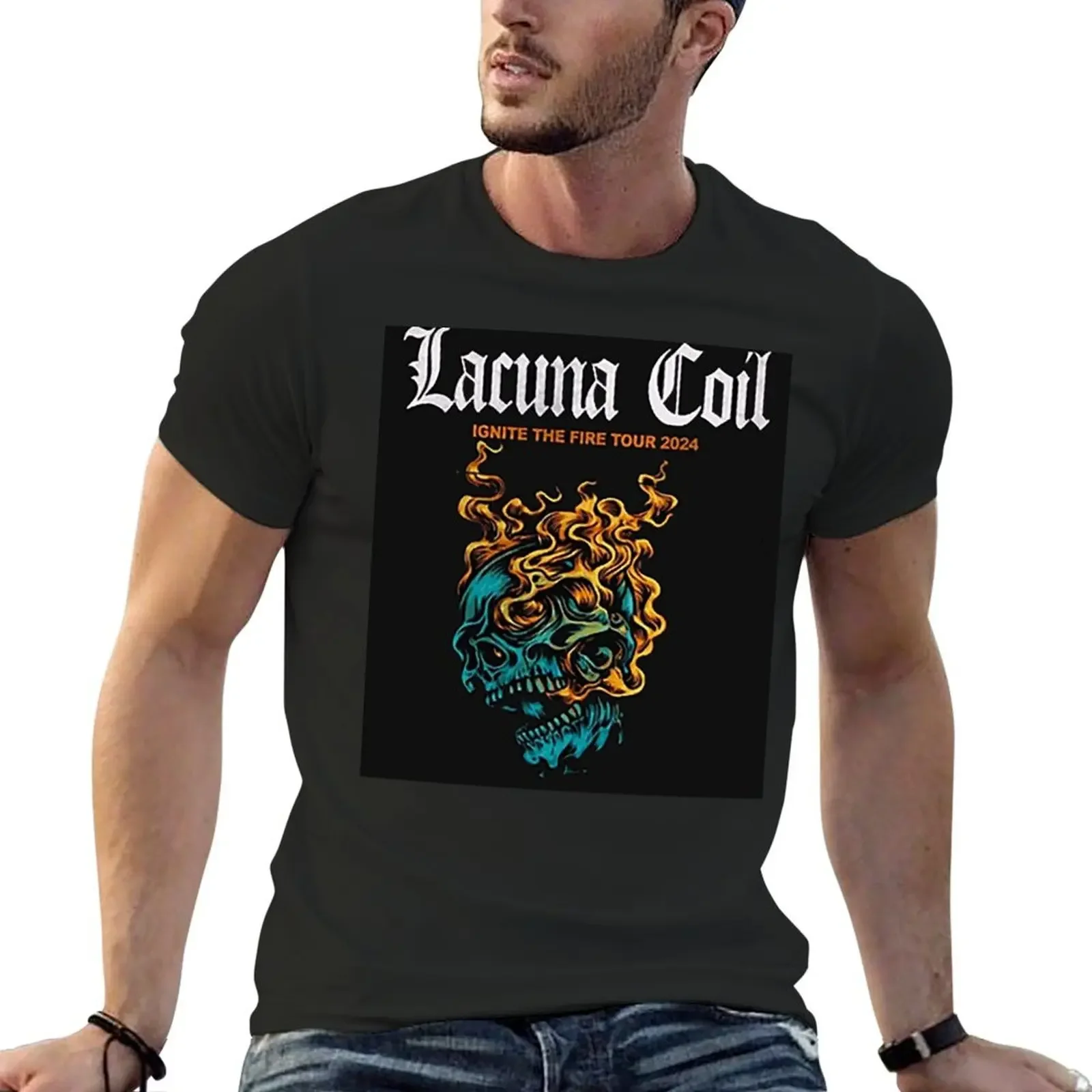 Lacuna Coil T-Shirt summer top custom shirt anime t shirts street wear T-shirt men