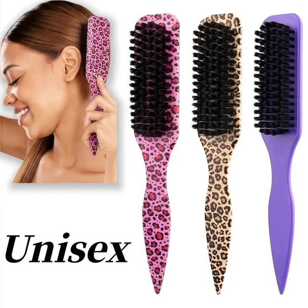Slick Back Hair Brush Unisex Smoothing Flyaways Hairdressing Comb Edge Control Backcombing Hair Styling Brush Thick/Fine Hair
