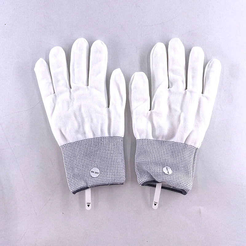 1Pair LED Gloves Halloween Skull Finger Gloves Rave Costume For Stage Show Performance Halloween Party Skeleton Cosplay Props