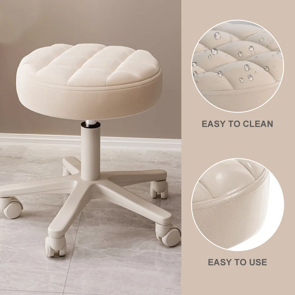 PU Round Bar Stool Replacement Seat Cushion Sturdy Sponge Material Easy Clean Dining Ceremony Banquet Chair Pad