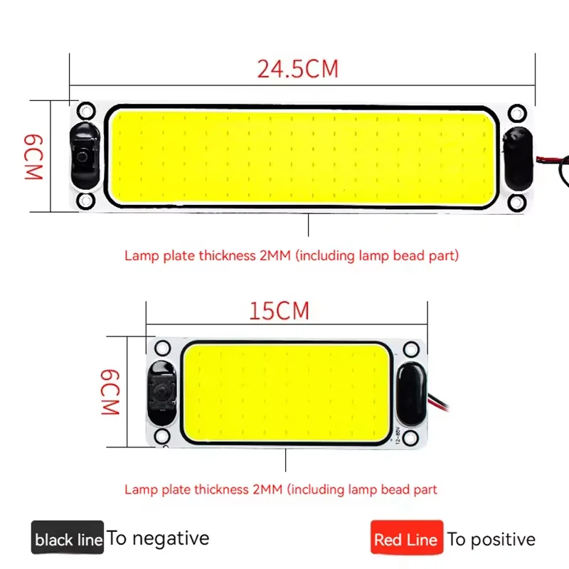 2PCS 108/54LED Compartment Interior Light 12V 24V Highlight COB Cabin Interior Reading Light Bar Strip For Lorry Truck RV Camper