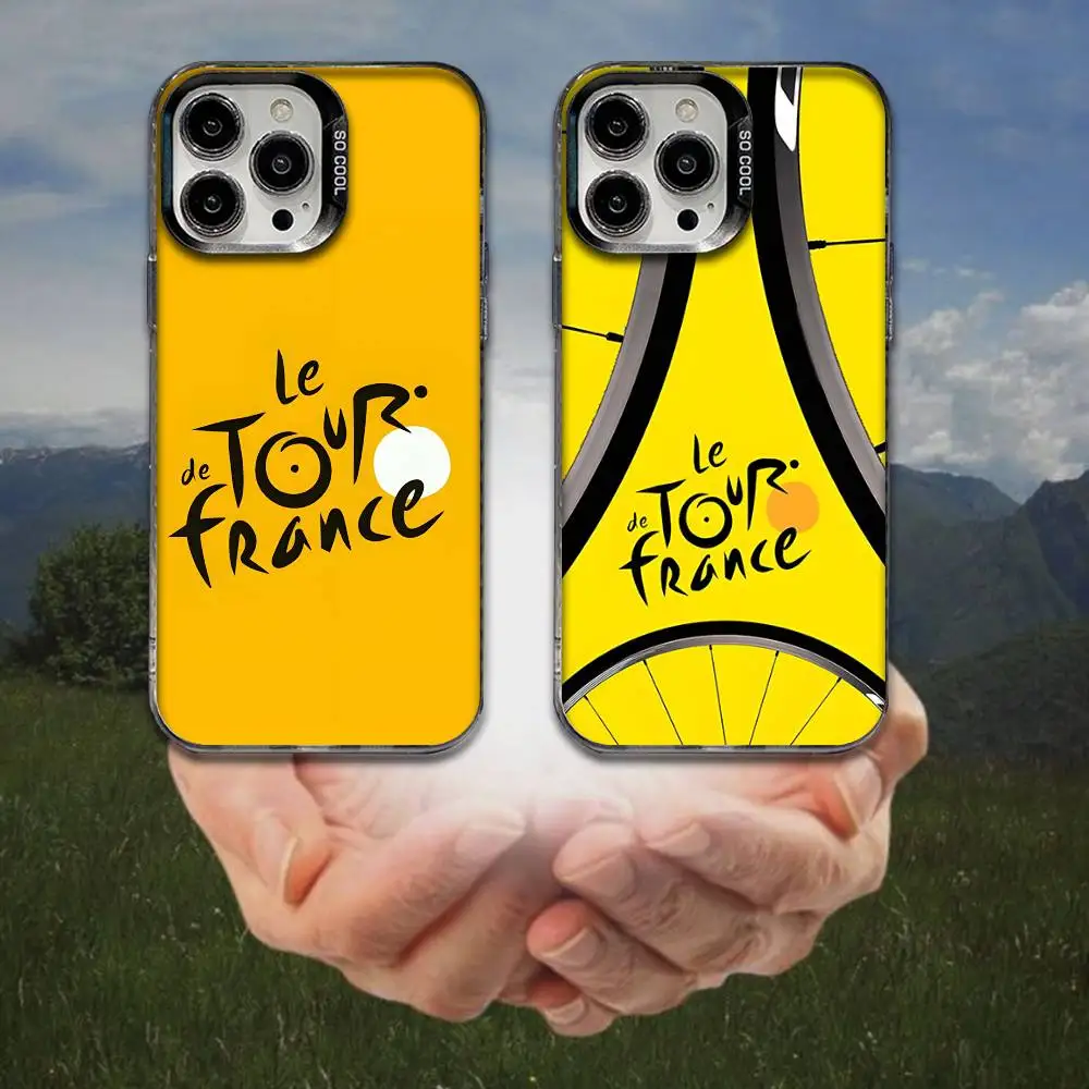 

T-TOUR-DE -FRANCE Phone Case For iPhone 16,15,14,13,12,11,8,7,Pro,Max,Plus,Mini,XS,SE Anti Fall Black Matte Hard