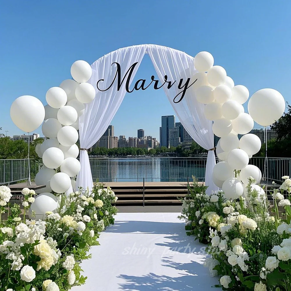 White Balloon Arch Decoration Baby Shower Globos Wedding Decoration Birthday Party Engagement Proposal Holiday Decor Baloons