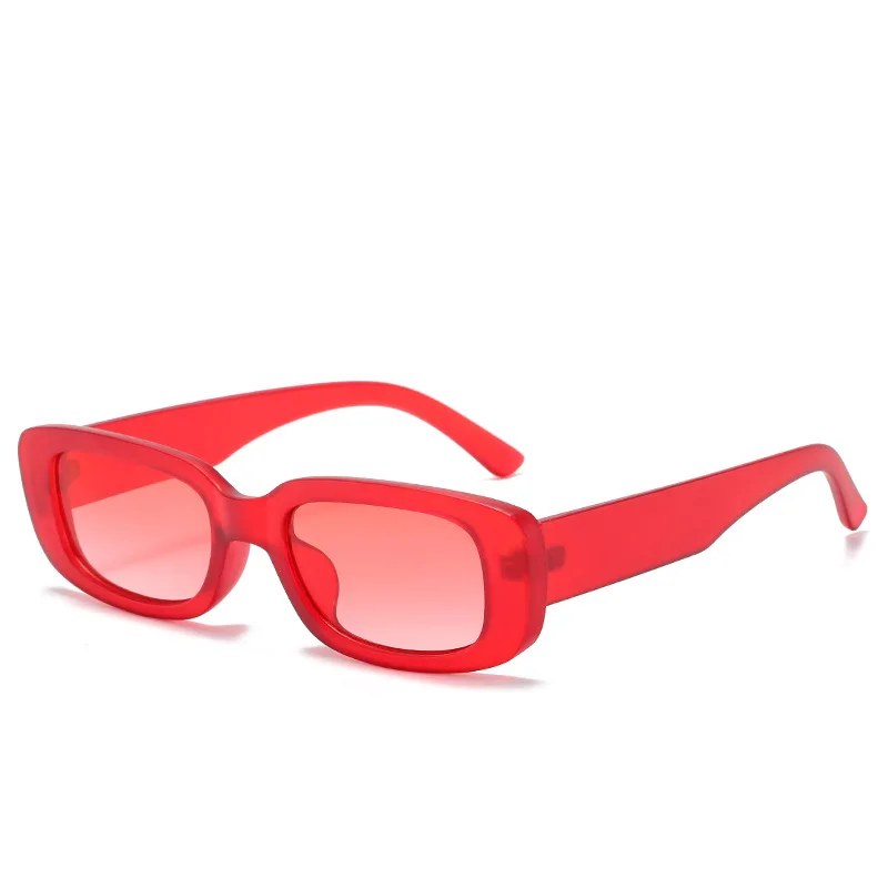 Klassische Vintage Rechteck Sonnenbrille Frauen Marke Design klar blau rosa grün Linse Sonnenbrille weibliche Brille uv400