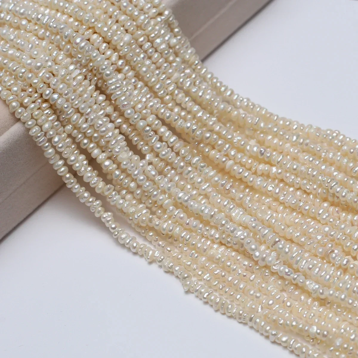 3-4mm Natural Freshwater Pearl Bread Shaped Loose Small Pearl For Jewelry Making DIY Necklace Bracelet Accessories Gift