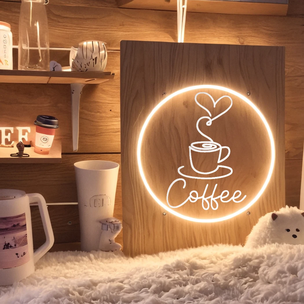 

Coffee Neon Sign Coffee Bar Wall Hanging Decor LED neon Light for Cafe Restaurant Home Kitchen Party Luminous Business Sign