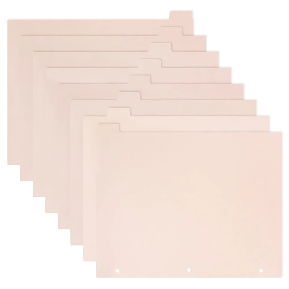 Imagem -04 - Folhas Manual Separador Fichário Divisores de Papel Suprimentos para Notebook a4 Guias de Página de Conta para Fichários Anéis Rosa 8