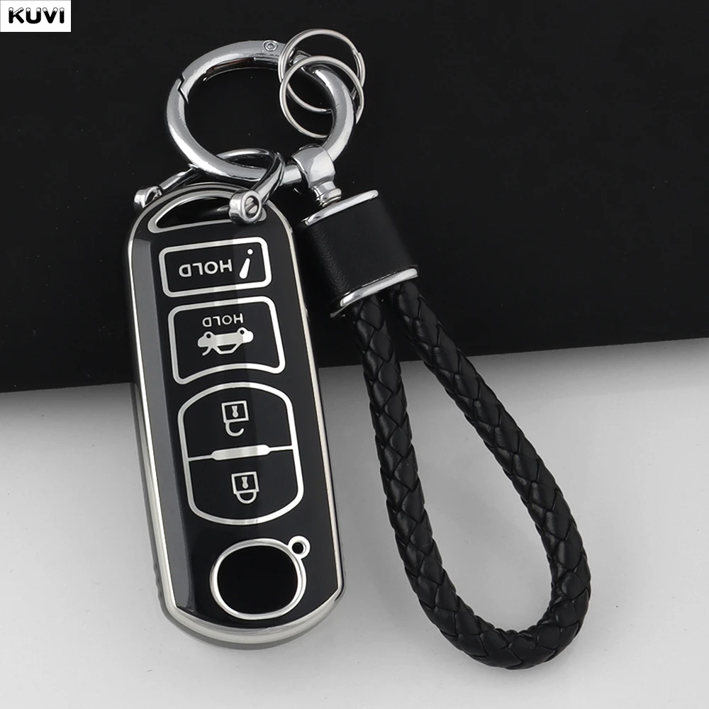 4 Buttons TPU Car Remote Key Case Cover Shell Protected Fob Keychain For Mazda 2 3 6 Atenza Axela Demio CX-5 CX5 CX-3 CX7 CX-9