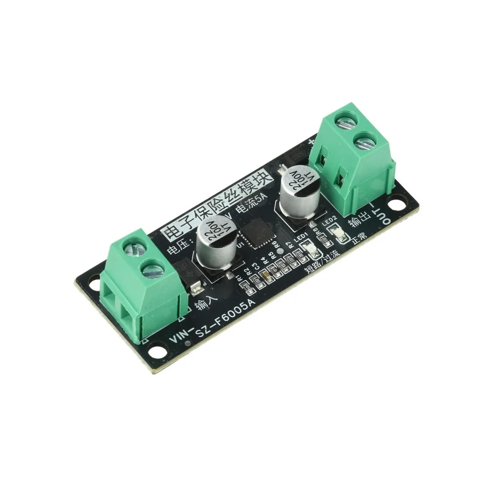 Fuse Module Intelligent Electronic 5A DC5-60V Automatic Recovery Overcurrent Short Circuit Surge OVP UVP Thermal Protection