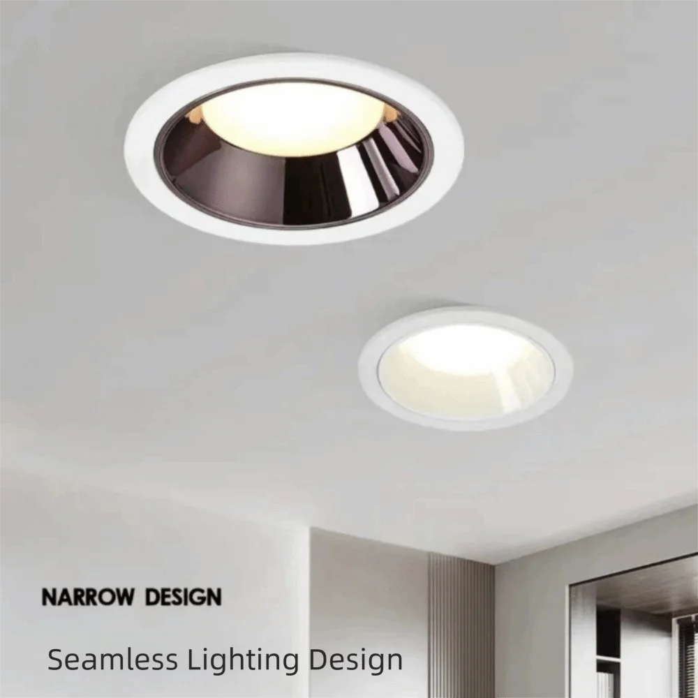 

Recessed Led Spotlights 8W 220V Round Downlight No Flicker Tri Color Dimming Ceiling Spot Lamp For Home Indoor Lighting