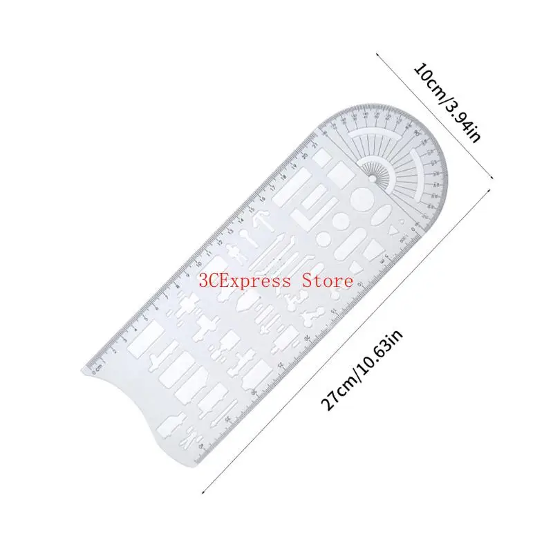 다목적 기하학 드로잉 템플릿 통치자 사고 장면 템플릿 스텐실