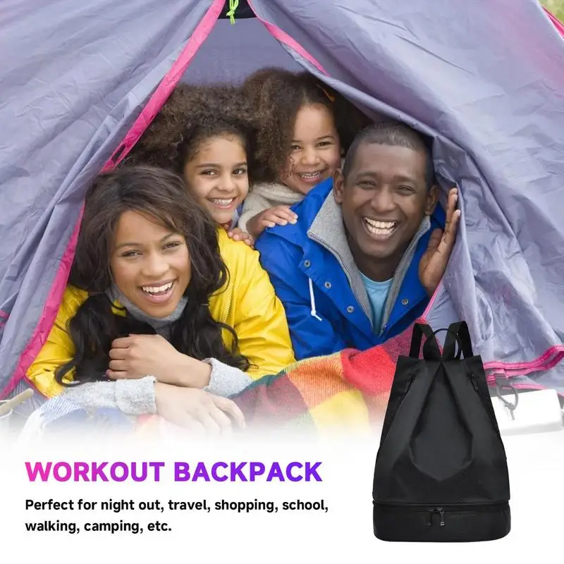 Mochila de entrenamiento impermeable para gimnasio, bolsa de playa de alta capacidad, bolsa seca y húmeda con cremallera para Rafting, Mochila deportiva para gimnasio, nueva