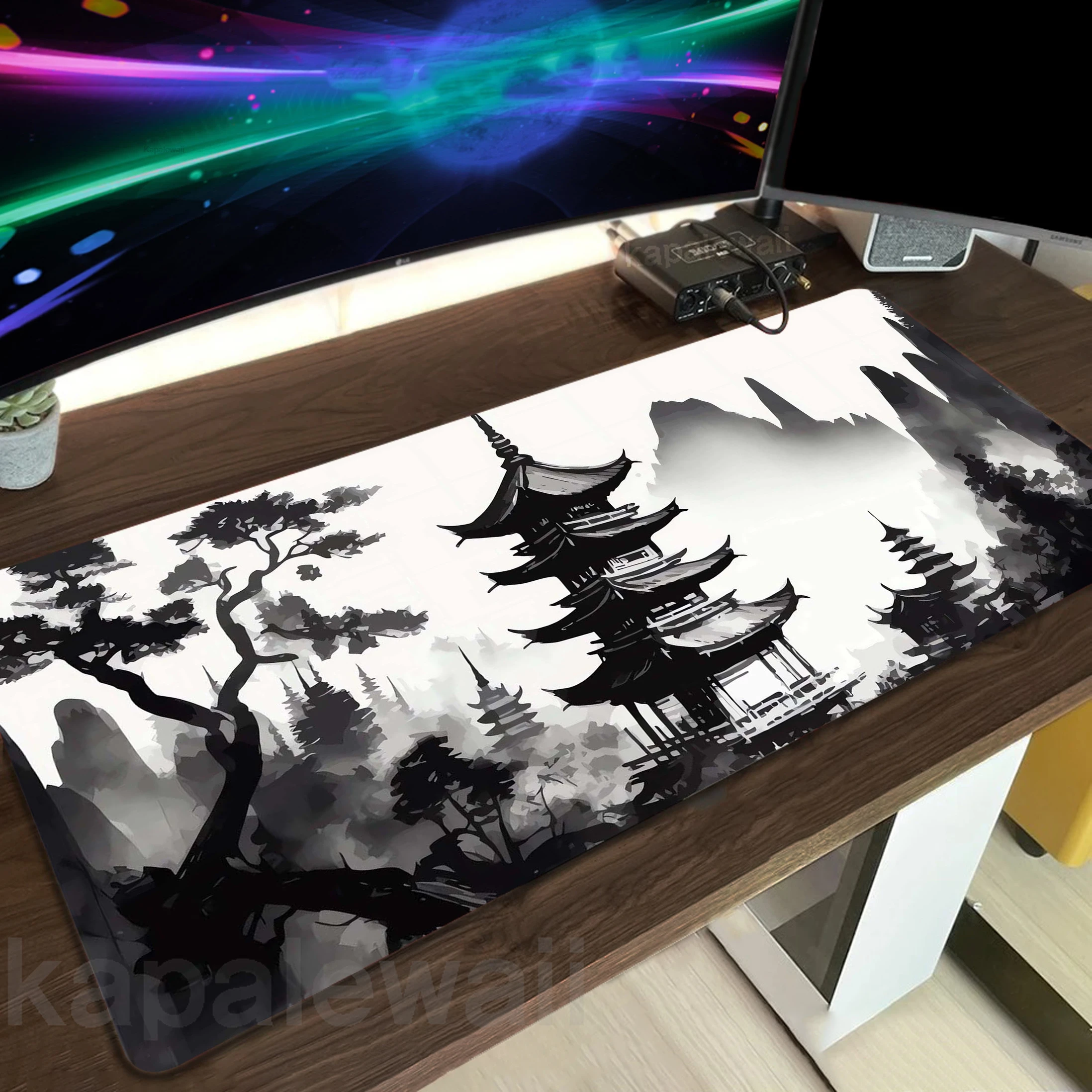 

Mountain Serenity Japan Art Mousepad Gamer Mousepad Gaming Mouse Pad Computer Keyboard Pads Locking Edge Mouse Mat XL Desk Mat