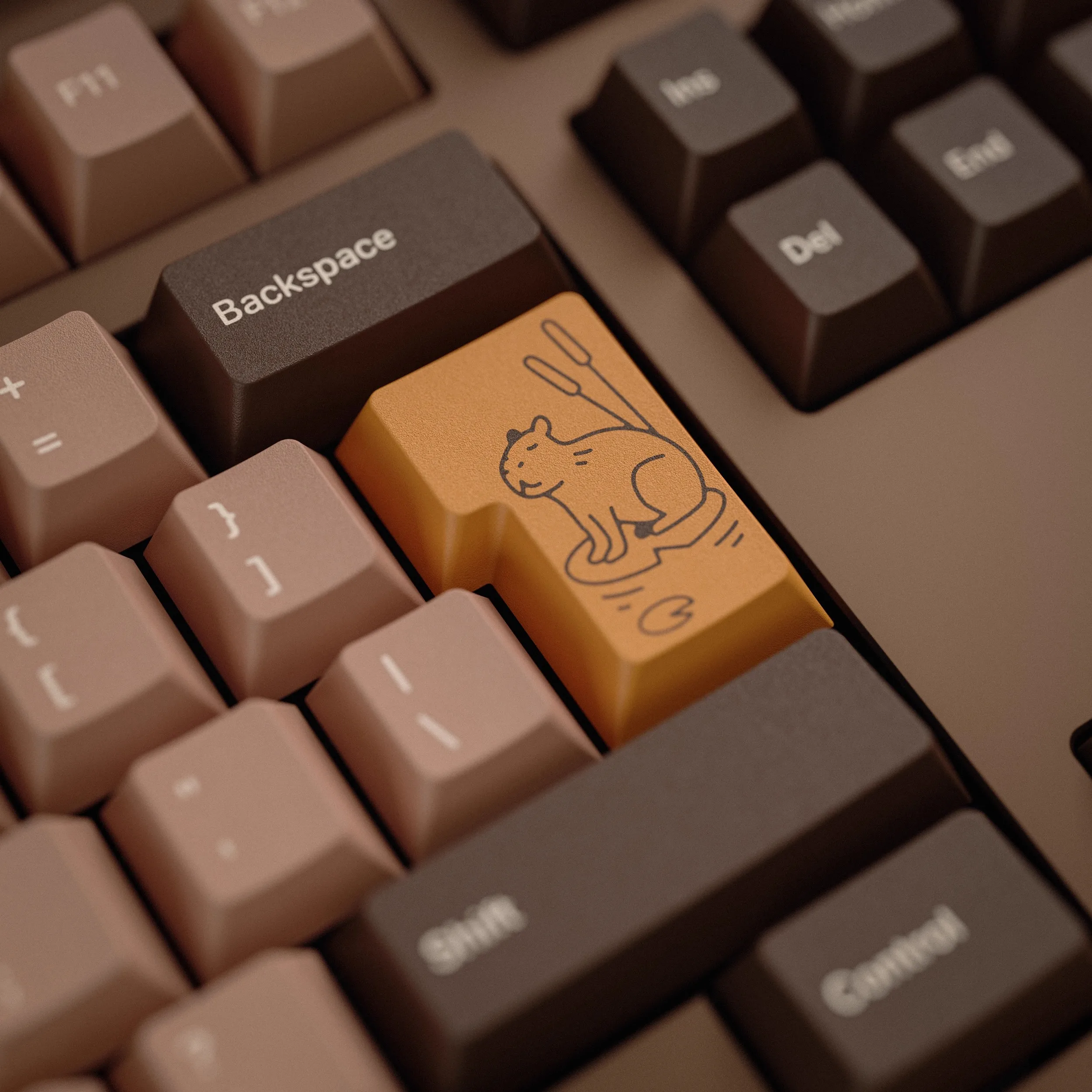 Cute Capybara Theme Keycaps 146 Keys Cherry Profile Keycap ABS 1.7mm Custom  Cartoon Keycaps for Mechanical Keyboard Gaming Gift