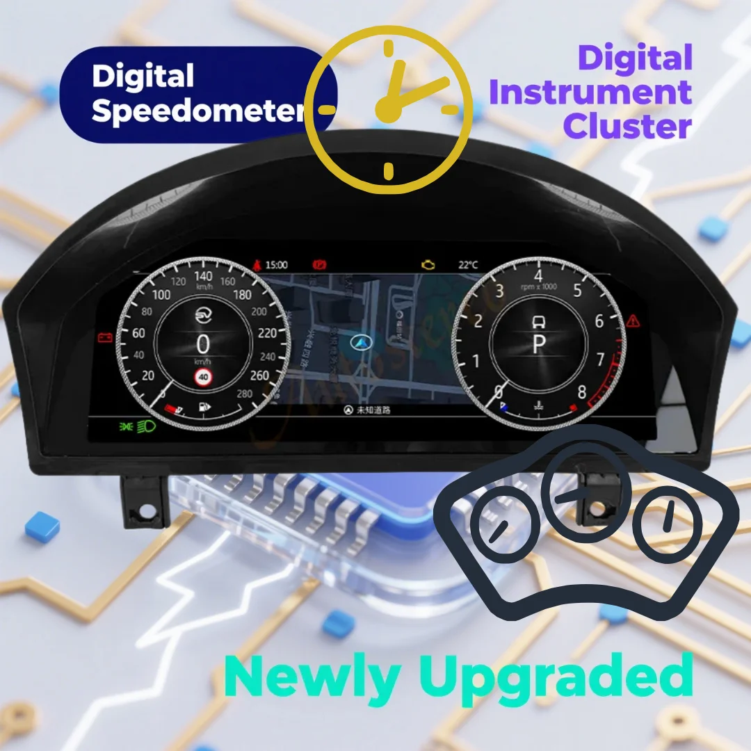 Speedometer Dashboard For Land Rover Range Rover V8 2002-2012 Digital Instrument Cluster 12.3 Inch Full LCD CarPlay