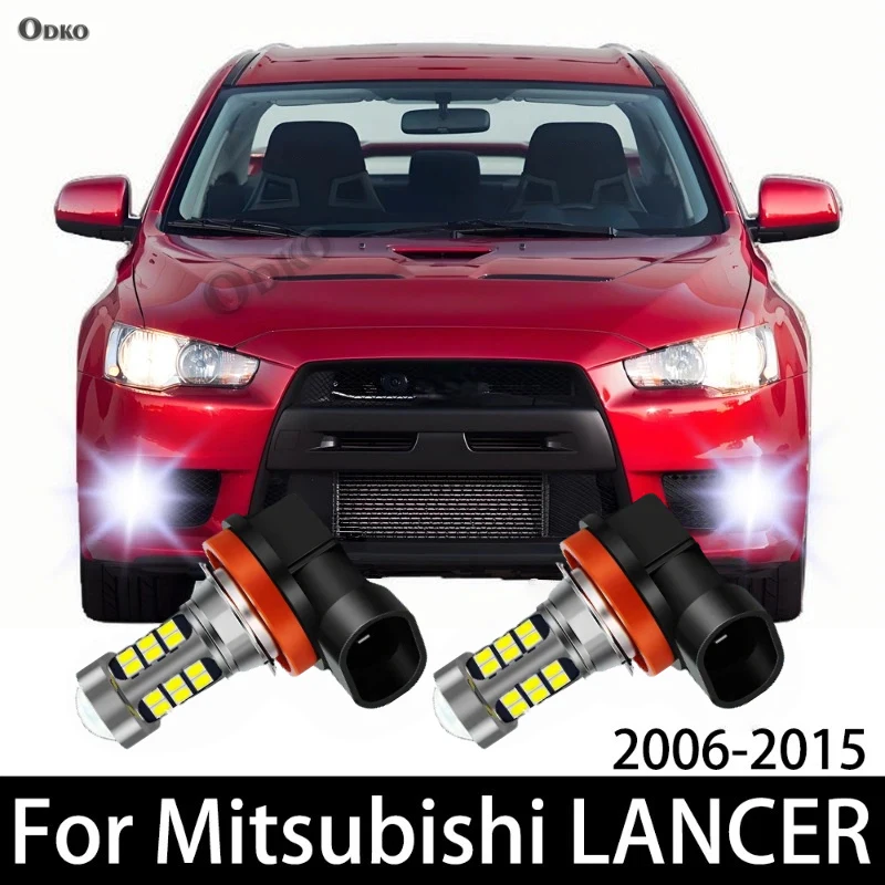 

2pcs Car led Front fog bulb Lamps light Auto Accessories For Mitsubishi LANCER 2006 2007 2008 2009 2010 2011 2012 2013 2014 2015