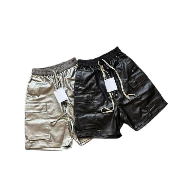 HKSH 2026 Summer New Men Tide RO Dark Coated Multi-Pocket Safari Style Loose Wide-Leg Shorts Women Trend Chic Ins Capris HK25812