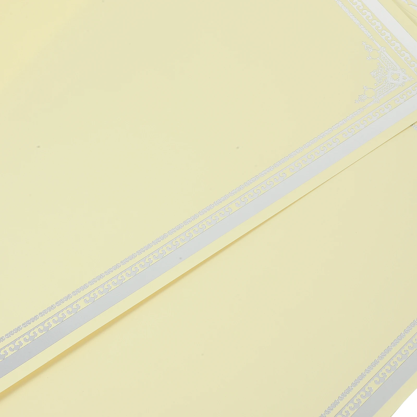 

10 Sheets Silver Foil Certificate Cover Blank Diploma Paper for Printing Decorative Inner Writable Graduate Document