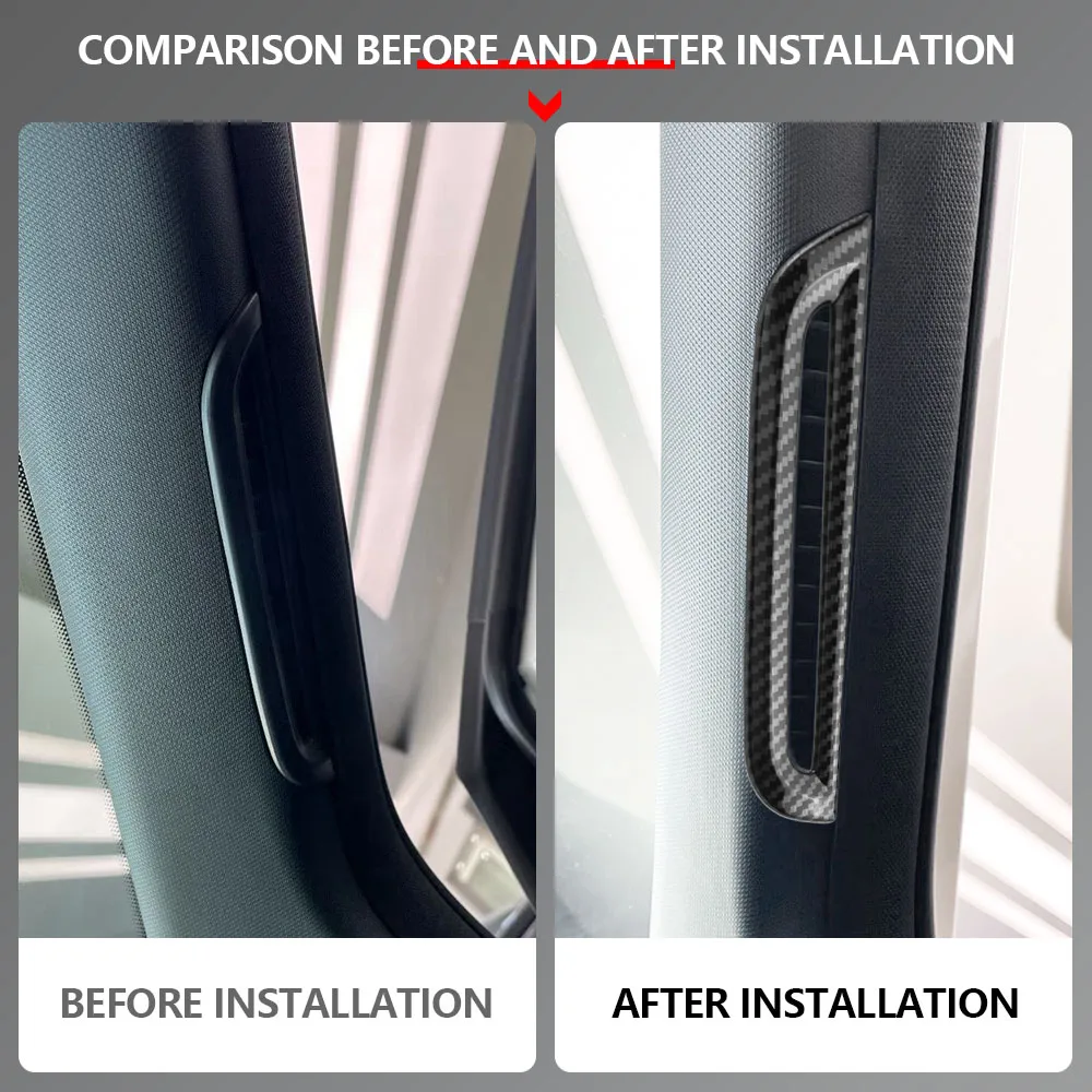 Car Front Pillar AC Outlet Cover for MG 4 MG4 EV ELECTRIC 2022 2023 2024 2Pcs Air Vent Cover Sticker Trim Interior Accessories