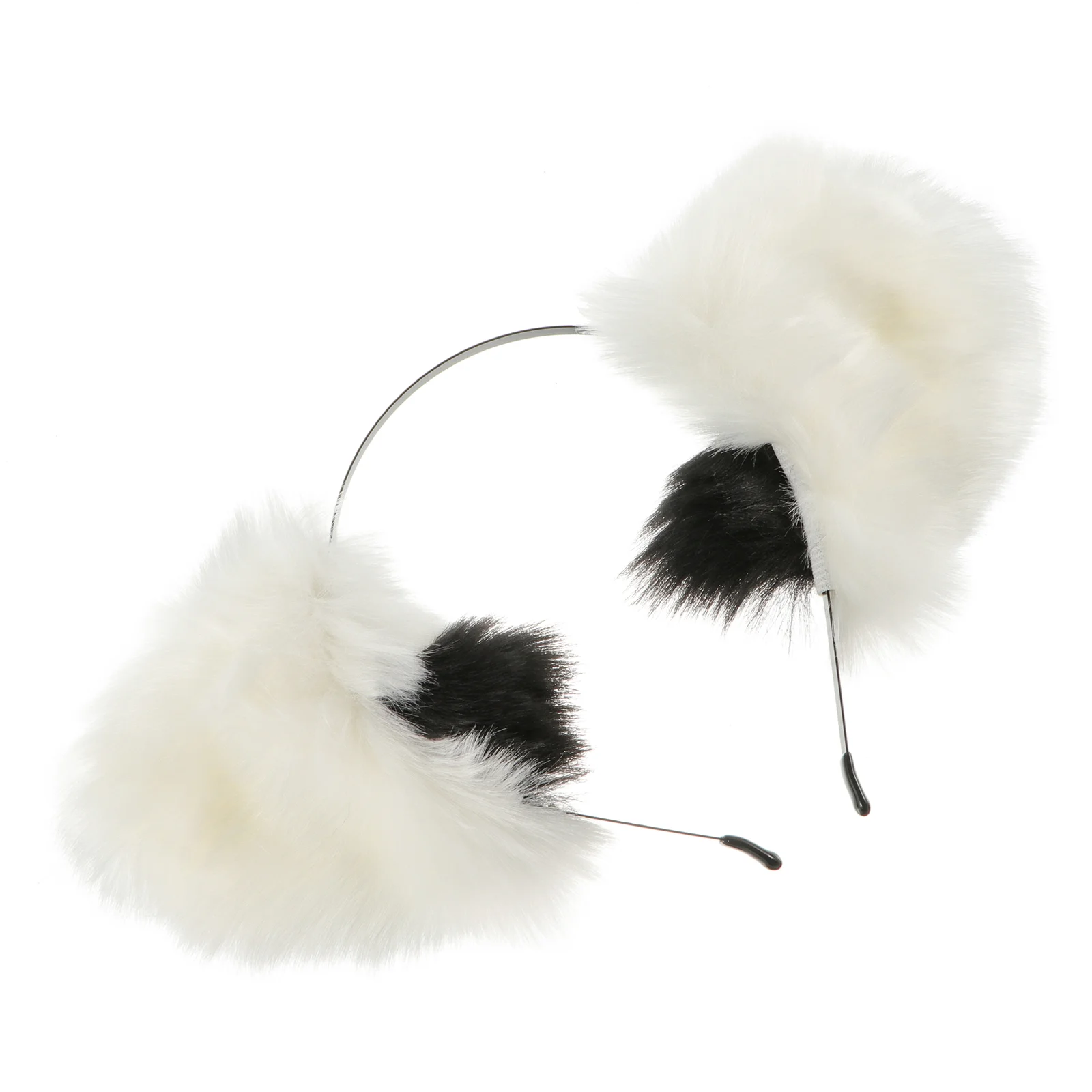 Douille d'oreille en peluche pour cheveux, bande de sauna chat tridimensionnel, bonnet en tissu blanc Miss, accessoires de danse, coiffure