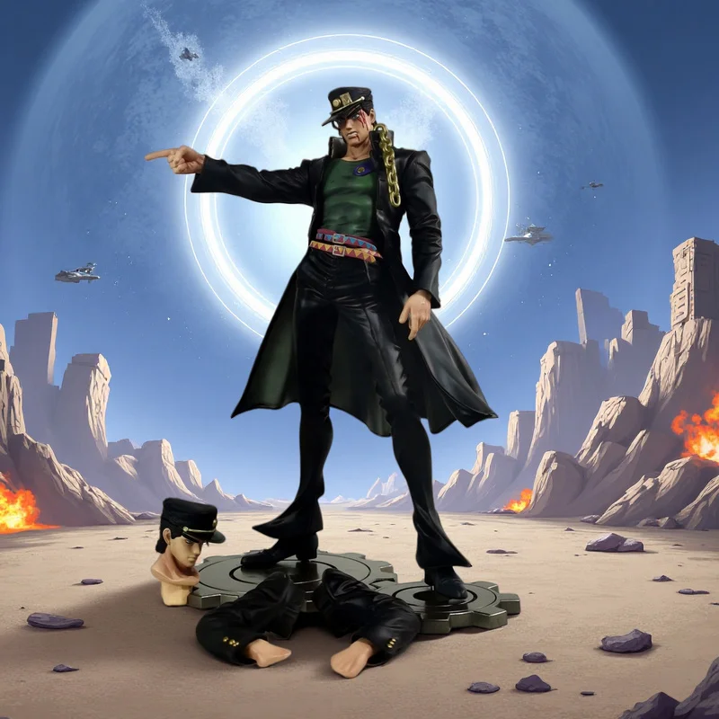

New Jojo Bizarre Adventure Kujo Jotaro Figure 26cm Pvc Statue Collection Model Desk Decoration Adult Birthday Gifts For Men