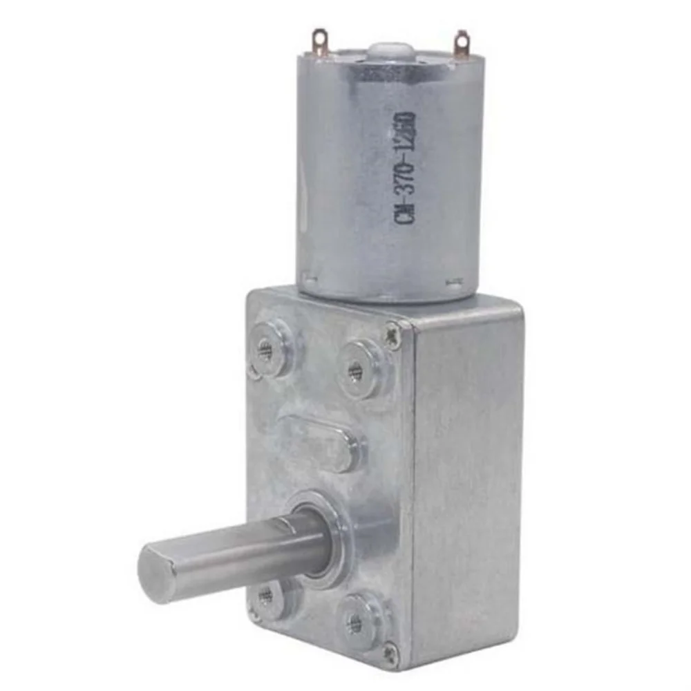 JGY370 Turbo Worm Gear Motor DC 6/12/24V High Torque Self Locking Reversible Gearbox Adjustable Low Speed Gear Motor Reducer