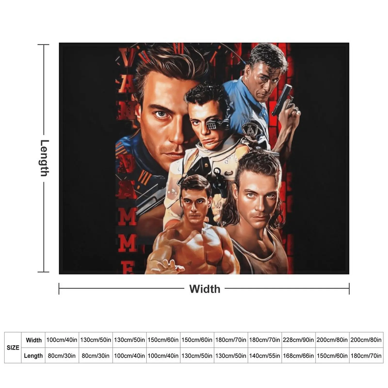 Jean Claude Van Damme Throw Blanket Beautifuls Baby warm winter anime Blankets