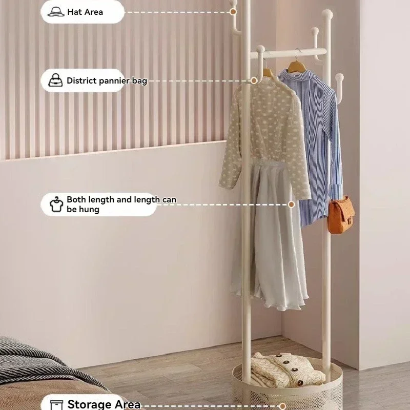 Cactus Hat Rack For Home Use, Simple Iron Art Storage, Multifunctional, Movable, Living Room, Balcony, Hanging Clothes Rack