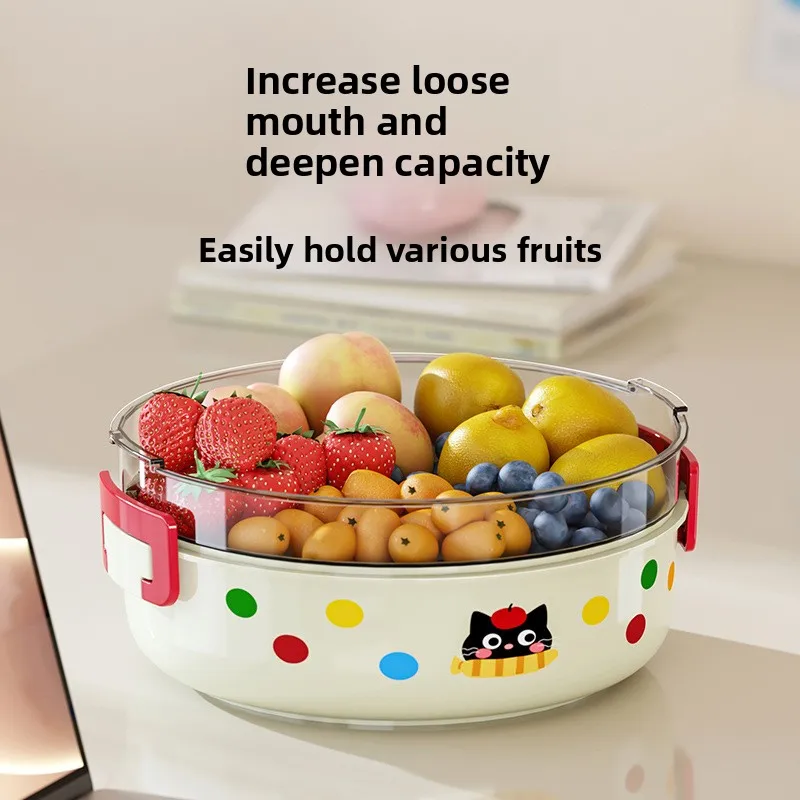 

Dopamine double-layered fruit tray living room snack nut storage box creative dry fruit tray