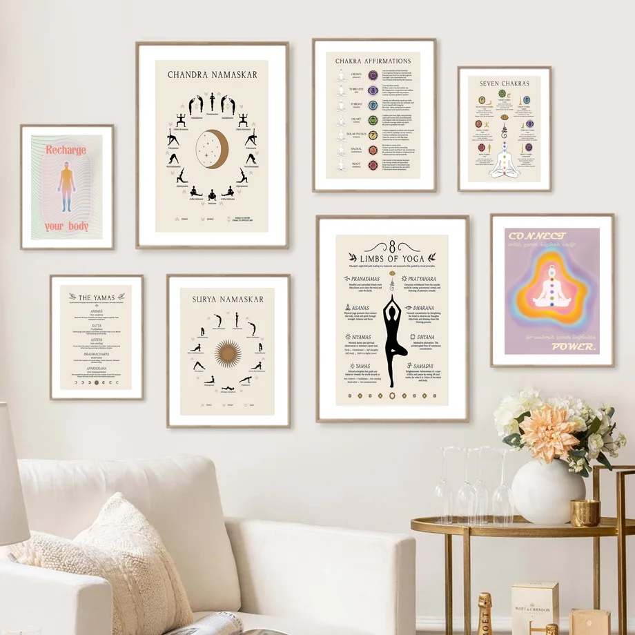 اليوغا الروحية جدار الفن جدارية قماش اللوحة شقرا القمر المرحلة اليوغا تشكل المشارك يطبع لغرفة التأمل غرفة نوم ديكور المنزل
