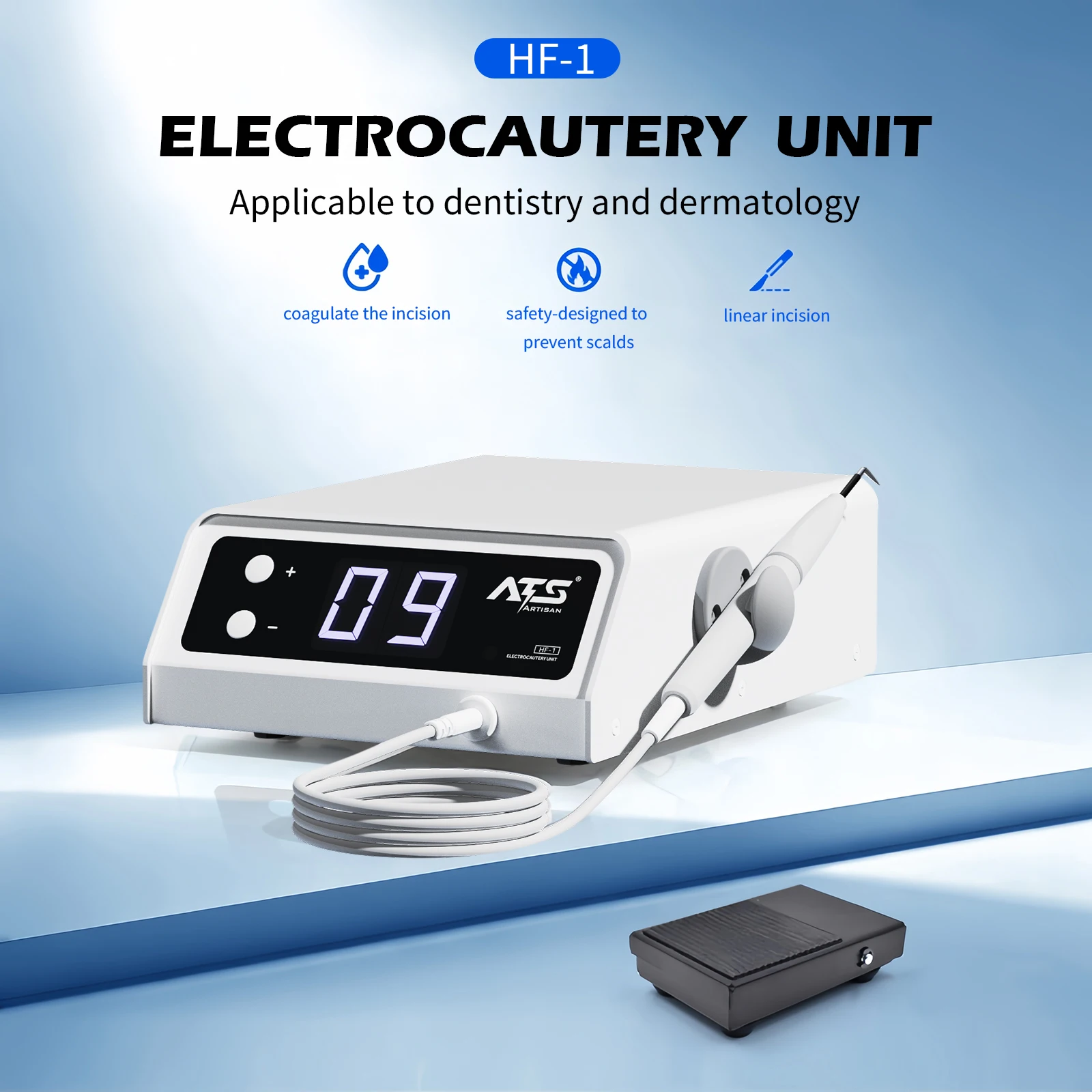 20W High Frequency Portable Dental Oral Surgery Electric Knife Electrosurgery Light Therapy HF-1 Electric Ion Surgical Machine