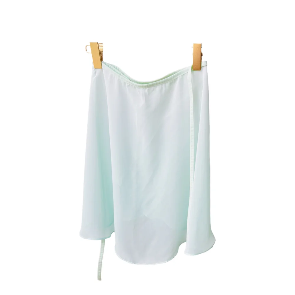 กระโปรงบัลเลต์ไล่เฉดสีขาวเขียว กระโปรงเต้นรำสำหรับผู้หญิง กระโปรงฝึกซ้อมยิมนาสติก กระโปรงเต้นละคร้อยเรื่องสำหรับผู้ใหญ่