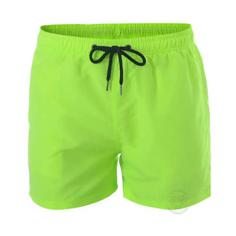 Summer Swimming and Surfing Waterproof Beach Pants Breathable Double-layer Sports Shorts Solid Color Quarter Shorts Men\'s S-4XL