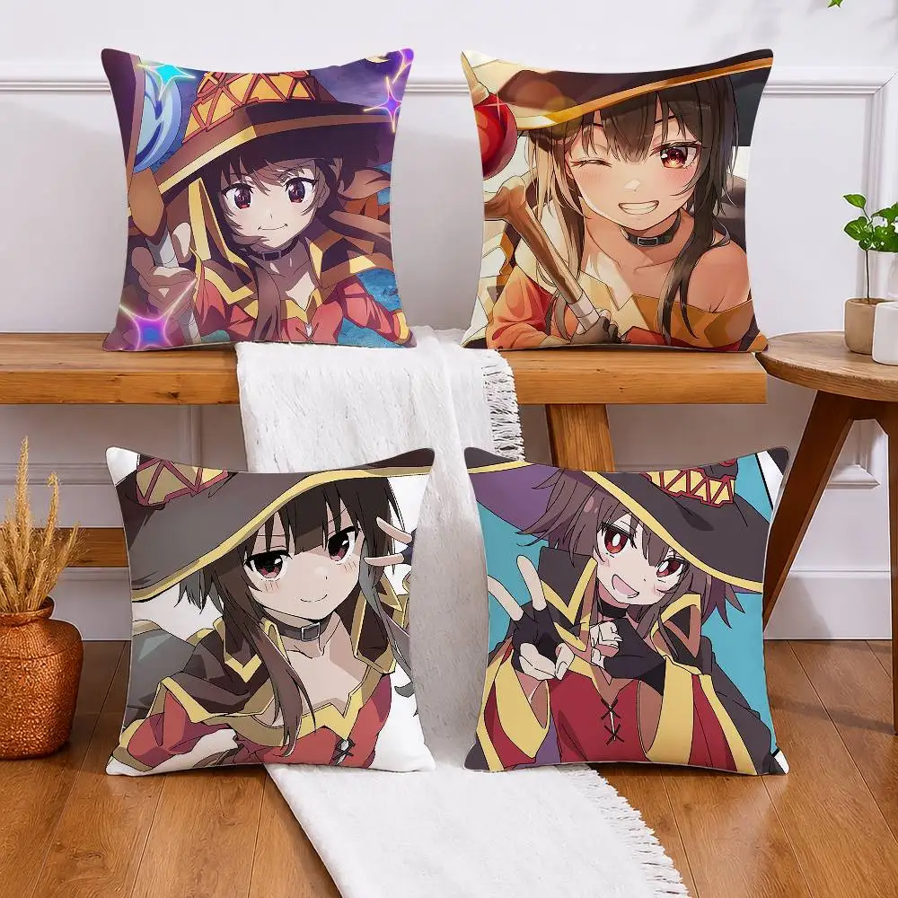 

M-Megumin Pillow Case Cushion Cover Throw Pillow Case For Car Sofa
