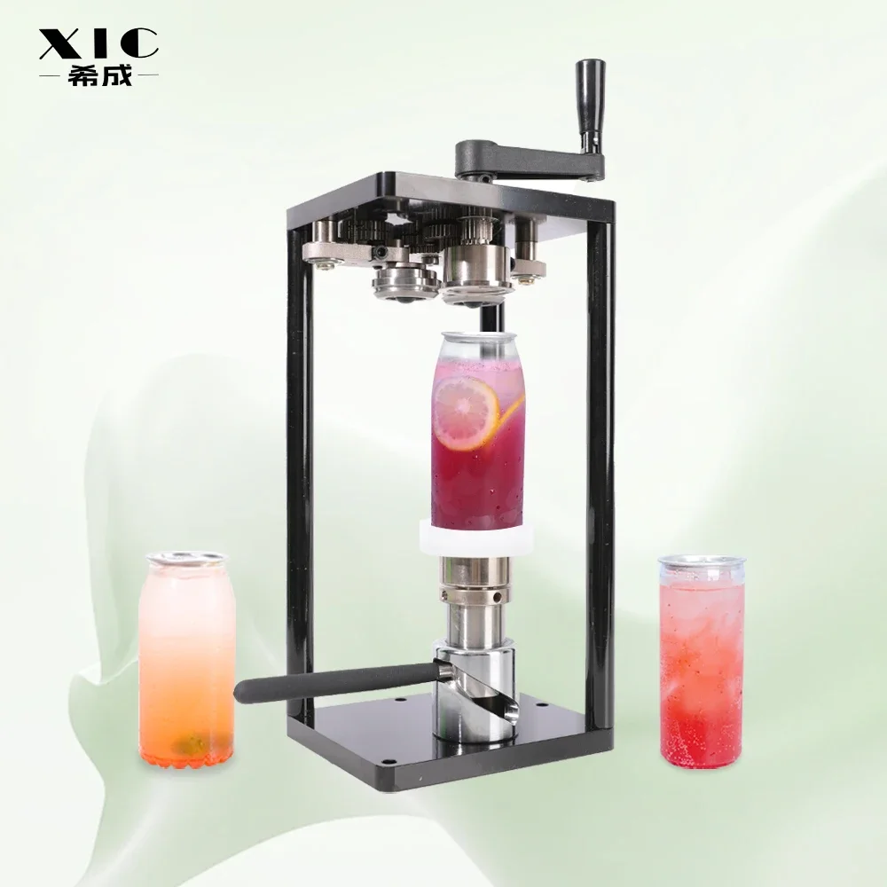 Professional Milk Tea Shop Bubble Tea Juice Beverage Semi-Automatic Can Sealing Machine Stainless Steel Can Seamer