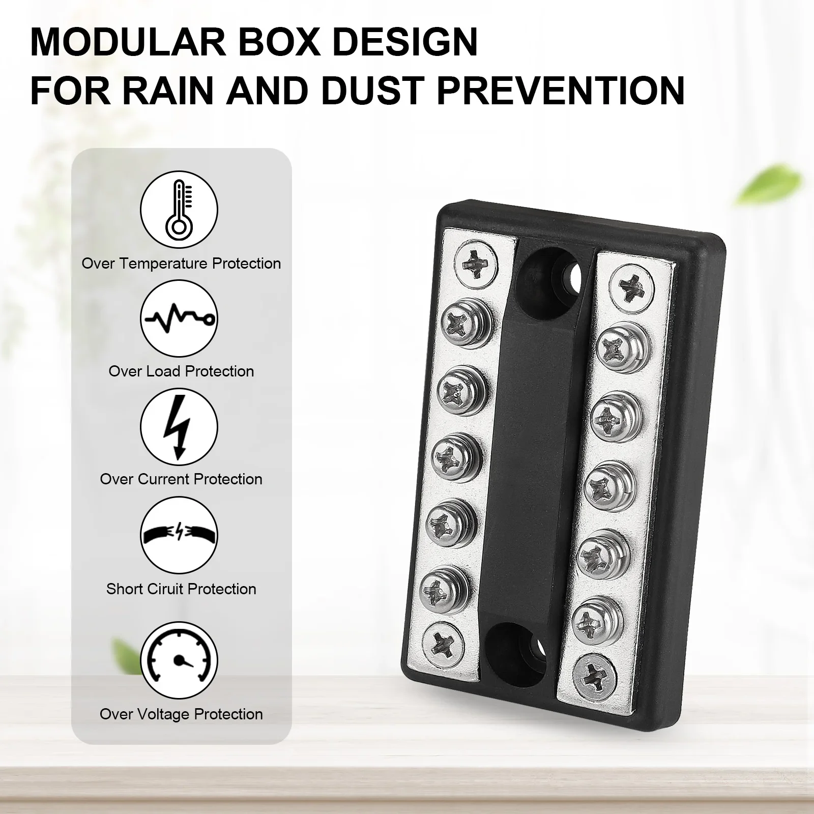 10 طريقة جديدة توزيع الطاقة كتلة 12 فولت-48 فولت تيار مستمر 100A عالية الحالي حافلة بار محطة كتلة لأنظمة RV سيارة قارب يخت الكهربائية