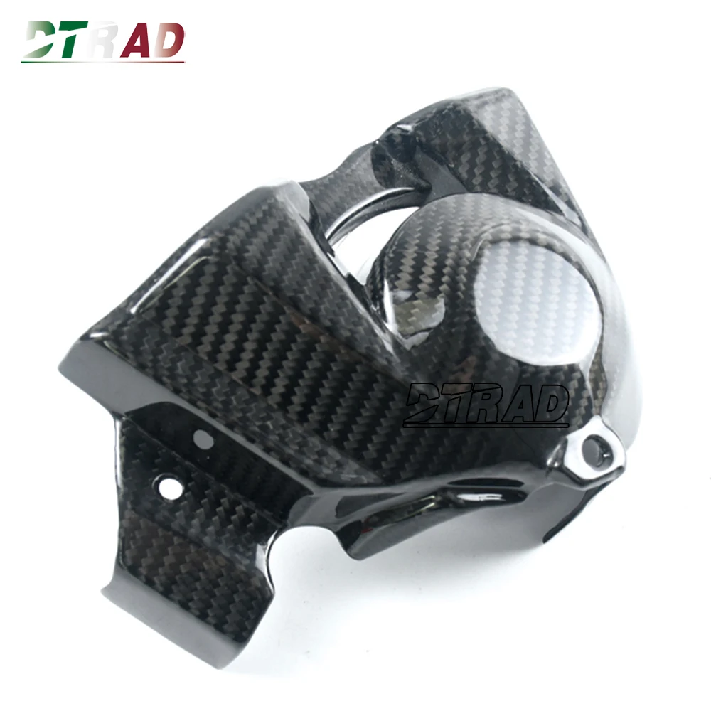 For KAWASAKI NINJA H2 H2R SX SE 2015+ Cabron Fiber Left Side Sprocket Cover Fairing Kit Motorcycle Modified Parts Twill Gloss