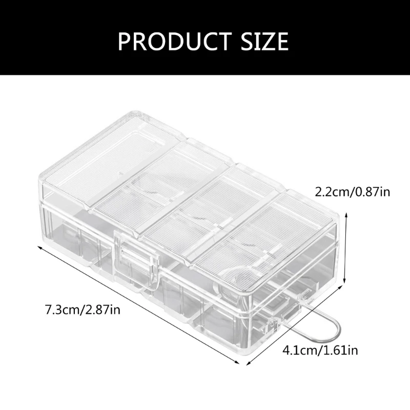 Small Battery Holder 16340/CR123/CR2 Batteries Organizers, Sealed Waterproof Holder Prevents Dust and Moisture DropShipping