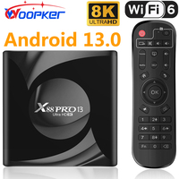 Woopker Android 13.0 TV Box X88 PRO 13 Smart 8K HD Set-Top Box Bluetooth 5.0 WIFI6 Upgrade RK3528 Media Player Voice Assistant