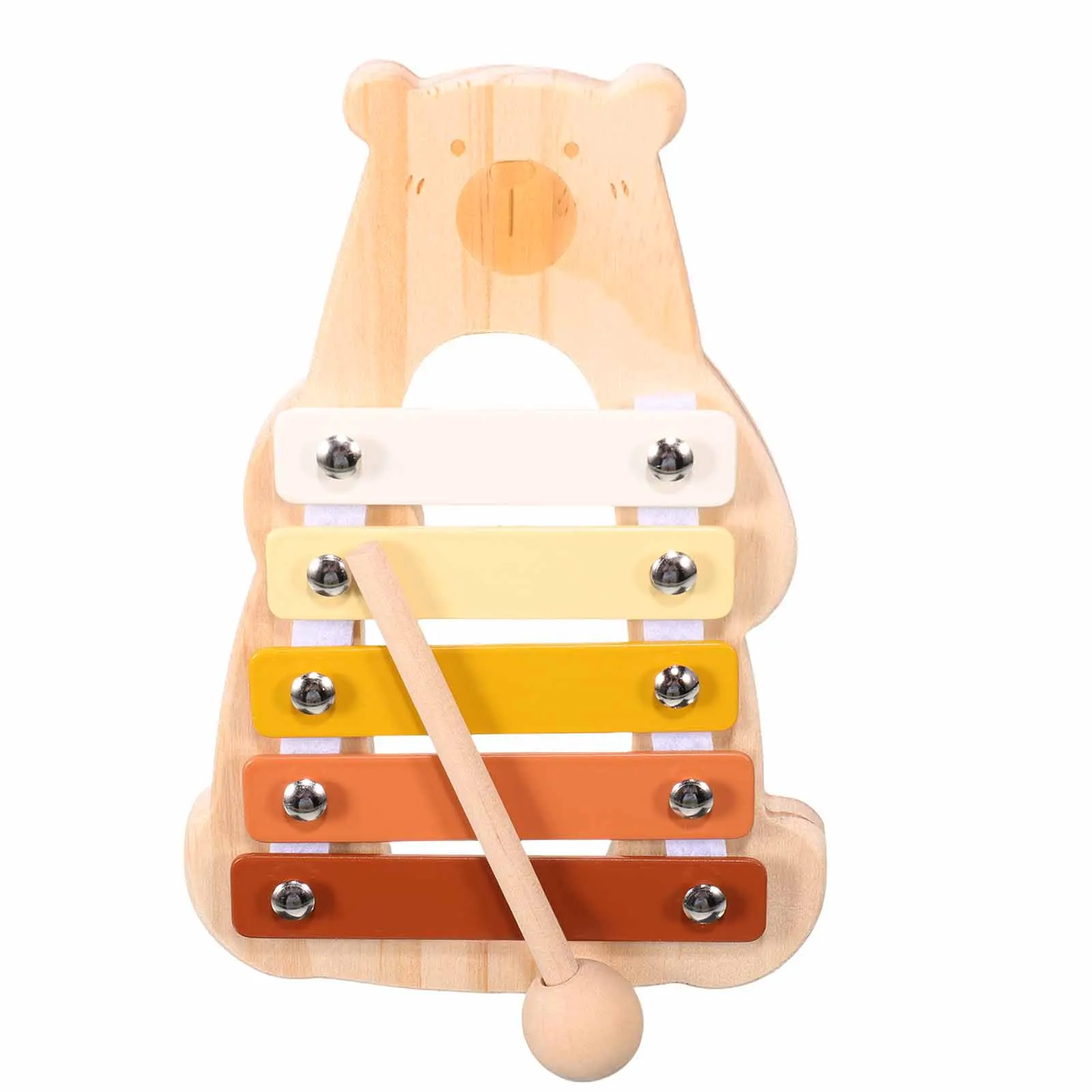 

Xylophone For Kids Wooden Bear-Shaped Musical Instrument Toddler Montessori Music Education Percussion Instruments For Children