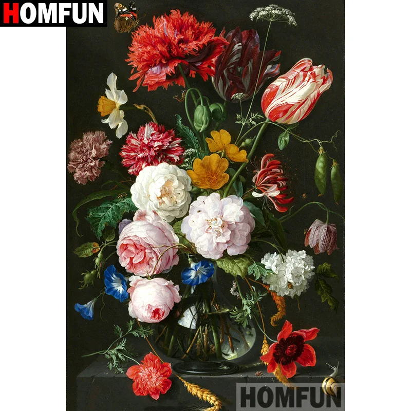 

Набор для алмазной вышивки Стразы HOMFUN A12552, картина 5D «сделай сам» с изображением цветов, пейзажа