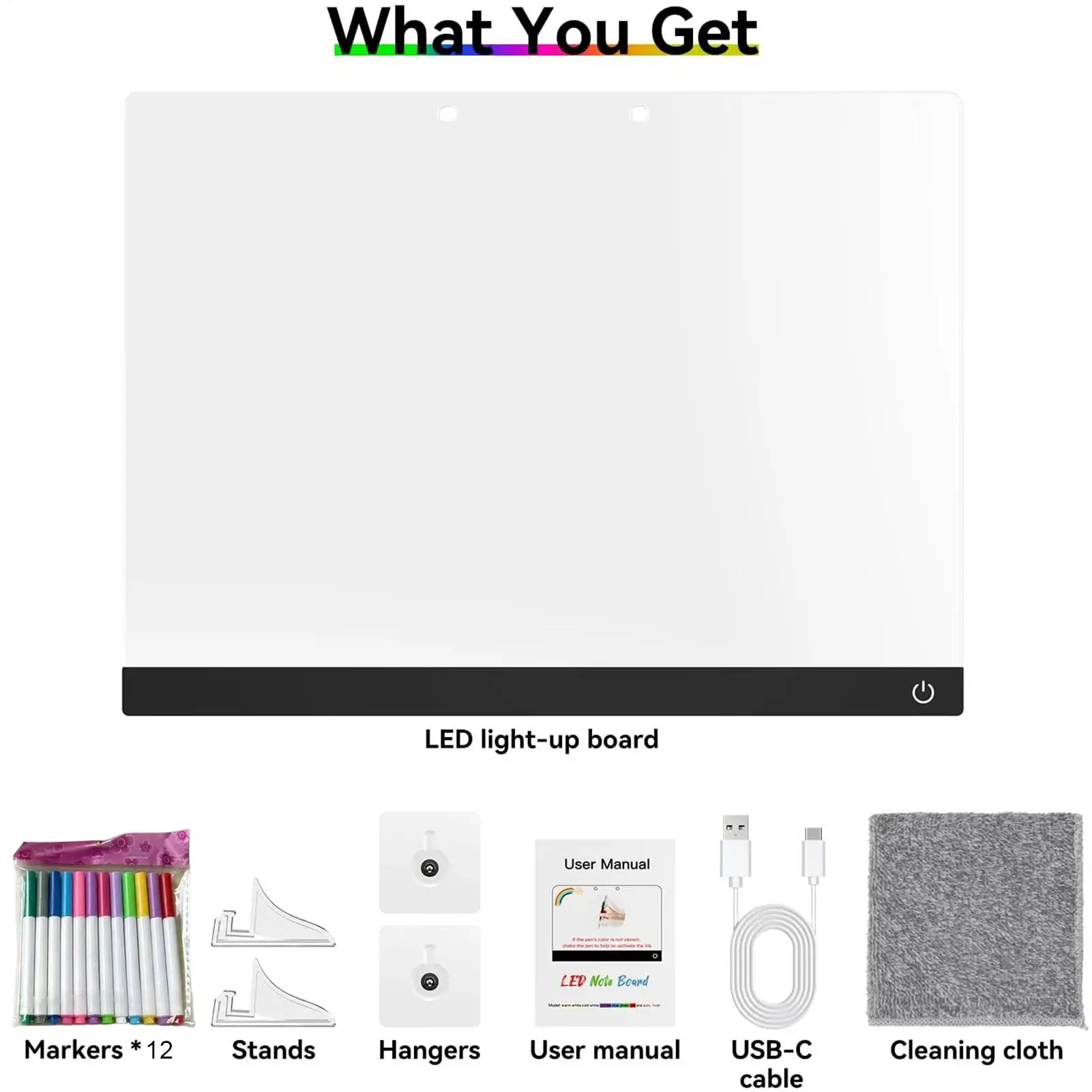 Led Drawing Board For Kids Colorful Portable Reusable Adjustable Brightness Tablet Led Message Board For Kids Boy Girl School