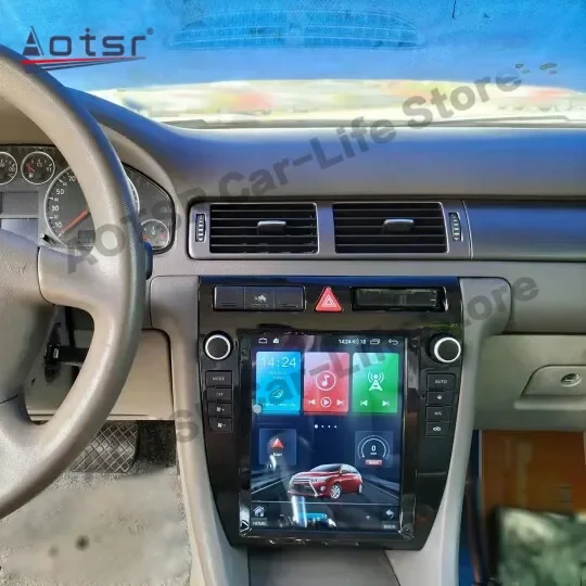 

Vertical Screen Automotive Multimedia Android 14 For Audi A6 1999 2000 2001 2002 2003 CAR GPS Navigation Stereo Radio Head Unit